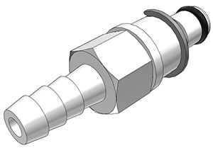 PMM2204 - Multi-Mount Steckereinsatz Acetal mit Schlauchtülle 6,4 mm ohne Absperrung