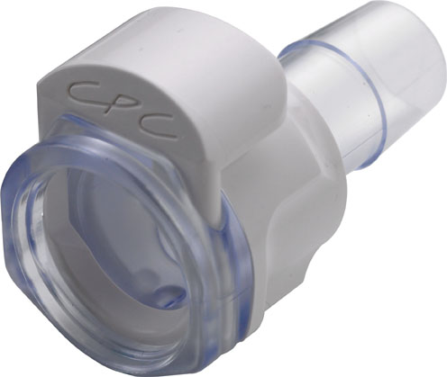 MPXK17803 - Kupplung Polycarbonat mit Schlauchtülle 12,7 mm Schlauch ID, Sperrvorrichtung