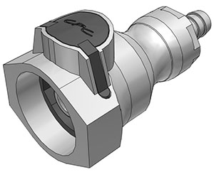 99000 99000 - UDC Kupplung PP mit Schlauchtülle 9,5 mm mit Absperrung, Silicon O-Ring