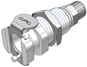 PMCD12M42 - Kupplung Acetal Schott/Klemmverschraub. 4,0 x 2,0 mm mit Absperrung