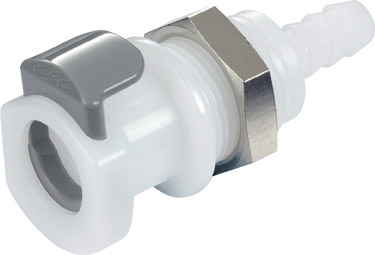 9207900 - Kupplung Acetal Schott mit Schlauchtülle 6,4 mm ohne Absperrung, NSF (APC16004 NSF)