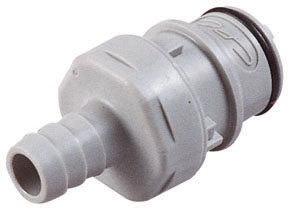 62700 62700 - Stecker PP mit Schlauchtülle 9,5 mm mit Absperrung, NSF (HFCD22612 NSF)