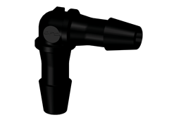 HE531 HE531 - Winkel-Schlauchverbinder 4,0 mm, Nylon, schwarz