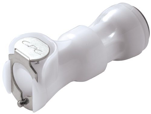 22300 22300 - Kupplung Acetal mit JG Steckanschluss 9,5 mm mit Absperrung, NSF (PLCD14006 NSF)