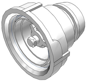 96401 96401 - UDC Cap 38mm Acetal mit Absperrung mit Gewindedichtung, BUNA-N O-Ring