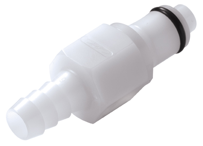 PLCD22005 - Stecker Acetal mit Schlauchtülle 7,9 mm mit Absperrung