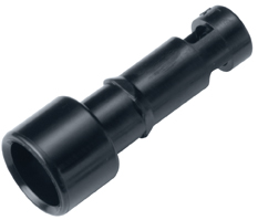 TFFD01 TFFD01 - 1,6 mm Kuppl. Einsatz mit Absperrung aus Acetal (schwarz)