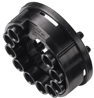 TFBD1002 TFBD1002 - Zehnfachverb. Kupplung Nylon mit 3,2 mm Acetal Kuppl. Einsätzen mit Absperrung