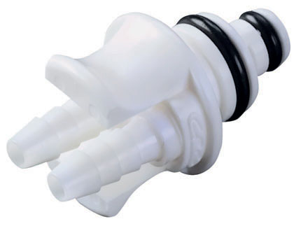 PTC2202096 PTC2202096 - Stecker 2-fach, ABS mit Schlauchtüllen 3,2 mm ohne Absperrung