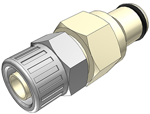 PLC2000612 - Stecker PP mit Klemmverschraubung 9,5 x 6,4 mm ohne Absperrung