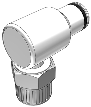 PLC21006 - Stecker Acetal mit Winkel-Klemmverschr. 9,5 x 6,4 mm ohne Absperrung