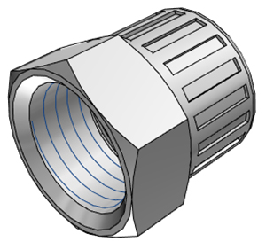 4807600 - Überwurfmutter für CPC Klemmverschraubung 9,5 x 6,4 mm