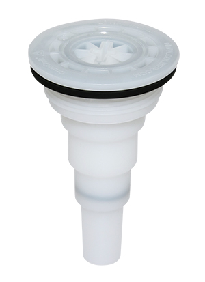 DQPRO20G2NPSPL202 DQPRO20G2NPSPL202 - Einsatz für 2" NPS (ISO G2) Gewinde (Kunststofffässer und IBC-Deckel) HDPE, FKM-Flachdichtung