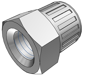 4808900 - Überwurfmutter für CPC Klemmverschraubung 4,0 x 2,5 mm