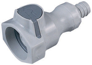95600 95600 - UDC Kupplung PP mit Schlauchtülle 12,7 mm mit Absperrung, Silicon O-Ring