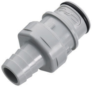 61300 61300 - Stecker PP mit Schlauchtülle 12,7 mm ohne Absperrung, NSF (HFC22812 NSF)