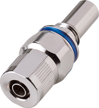 LQ4D20006BLU LQ4D20006BLU - Stecker MS-VC mit Klemmverschraubung 9,5 mm x 6,4 mm, blau mit Absperung, Non-Spill