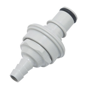 INS4DT2200400 INS4DT2200400 - RFID Stecker PP mit Schlauchtülle 6,4 mm mit Absperrung, Non-Spill