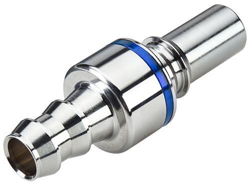 LQ6D22008LBLU LQ6D22008LBLU - Stecker MS-VC mit Locking Schlauchtülle 12,7mm mit Absperrung, blau, Non-Spill