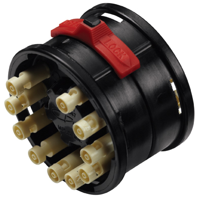TT100112 TT100112 - Zehnfachverbinder komplett, Polypropylen mit 1,6 mm Einsätzen ohne Absperrung
