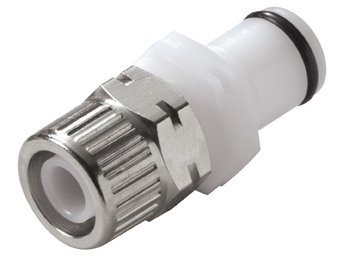 PLC200M10 - Stecker Acetal mit Klemmverschraubung 10,0 x 8,0 mm ohne Absperrung