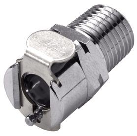 MCD1004BSPT - Kupplung MS-VC mit konischem AG 1/4" BSPT mit Absperrung