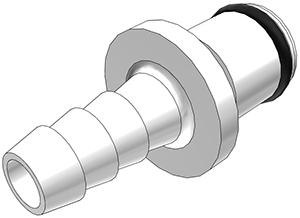 22400 22400 - Stecker Acetal mit Schlauchtülle 6,4 mm ohne Absperrung, NSF (PLC22004 NSF)