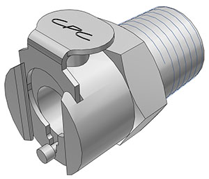 MCD1004 - Kupplung MS-VC mit konischem AG 1/4" NPT mit Absperrung