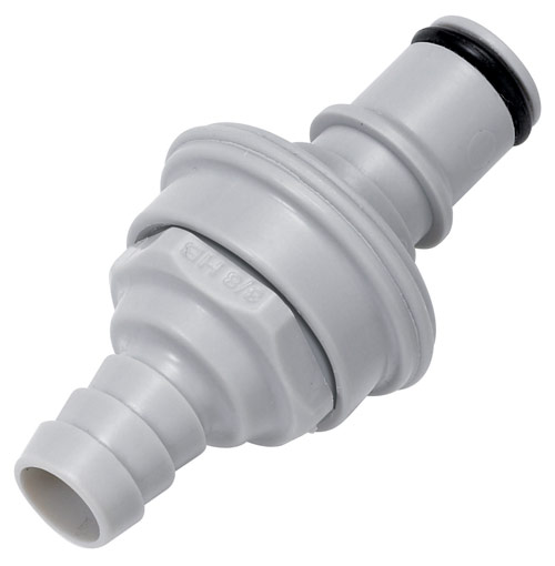 INS4DT2200600 INS4DT2200600 - RFID Stecker PP mit Schlauchtülle 9,5 mm mit Absperrung, Non-Spill