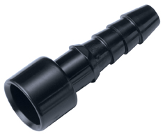 TFF02 TFF02 - 3,2 mm Kuppl. Einsatz ohne Absperrung aus Acetal (schwarz)