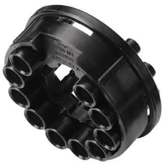 TFBD1001 TFBD1001 - Zehnfachverb. Kupplung Nylon mit 1,6 mm Acetal Kuppl. Einsätzen mit Absperrung