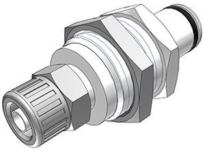 PLC40004 - Stecker Acetal Schott/Klemmverschraub. 6,4 x 4,3 mm ohne Absperrung