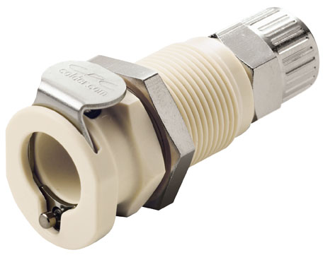 PLC1200612 - Kupplung PP Schott/Klemmverschraub. 9,5 x 6,4 mm ohne Absperrung