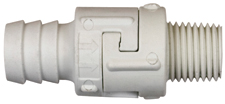 2879801 - Rückschlagentil für Belüftungsanschluss PP, 1/4" NPT mit 12,7 mm Schlauchtülle
