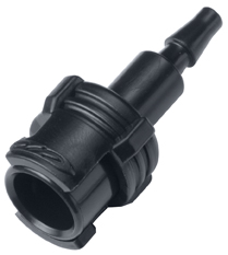 SMFM3MBLK - Submini.-Kupplung Acetal mit 3,0 mm Schlauchtülle ohne Absperrung schwarz