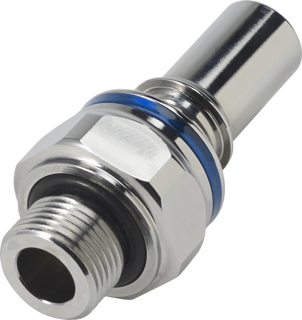 LQ6D47006BLU - Stecker MS-VC mit AG 3/8" BSPP mit Absperrung, blau, Non-Spill