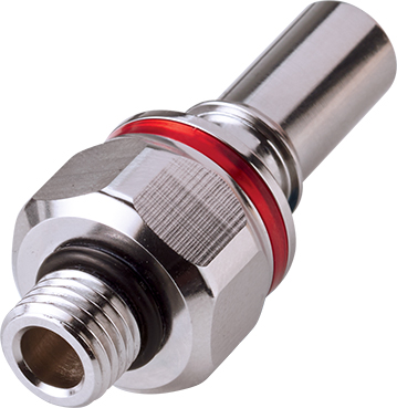 LQ4D46004REDV - Stecker MS-VC mit AG 1/4 SAE-4 mit Absperrung, rot, Non-Spill, FKM-Dichtung