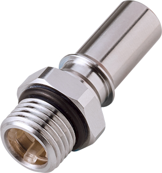 LQ4D46006REDV - Stecker MS-VC mit AG 3/8 SAE-6 mit Absperrung, rot, Non-Spill, FKM-Dichtung
