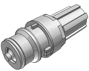 CQHD06200106106 - Stecker PP mit 3/8" Flare mit Absperrung metallfrei, High-Purity, Chemraz®-Dichtung und PPS Feder