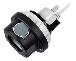 IUDCDR1600401 IUDCDR1600401 - RFID Kupplung PP Schott m. Schlauchtülle 6,4 mm mit Absperrung Lesegerät mit USB-Schnittstelle