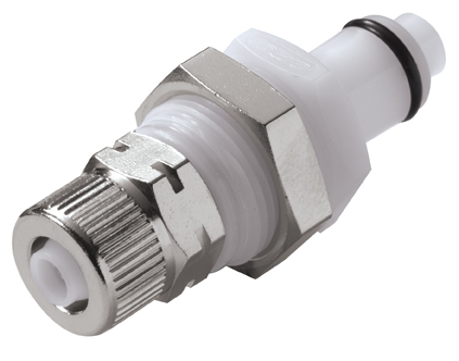 PLCD400M8 - Stecker Acetal Schott/Klemmverschraub. 8,0 x 6,0 mm mit Absperrung