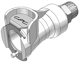 24300 24300 - Kupplung Acetal mit Klemmverschraubung 6,4 x 4,3 mm mit Absperrung, NSF (PLCD13004 NSF)