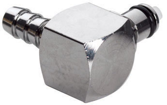 15100 - Stecker MS-VC mit Winkel-Schlauchtülle 6,4 mm mit Absperrung, NSF (MCD2304 NSF)
