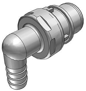 HFC23612 HFC23612 - Stecker PP mit Winkel-Schlauchtülle 9,5 mm ohne Absperrung