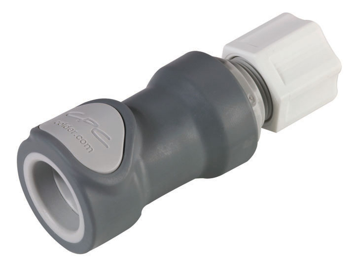 NS6D13008 NS6D13008 - Kupplung PP mit Klemmverschraubung 12,7 mm AD mit Absperrung, Non-Spill
