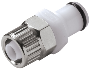 PLC20006 - Stecker Acetal mit Klemmverschraubung 9,5 x 6,4 mm ohne Absperrung