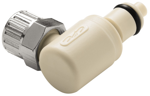 PMCD210412 - Stecker PP mit Winkel-Klemmverschr. 6,4 x 4,3 mm mit Absperrung