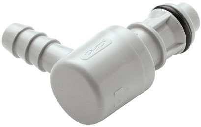EFC23412 - Stecker PP mit Winkel-Schlauchtülle 6,4 mm ohne Absperrung