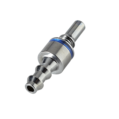 LQ2D2204LBLU LQ2D2204LBLU - Stecker MS-VC mit Locking Schlauchtülle 6,4 mm mit Absperrung, blau, Non-Spill