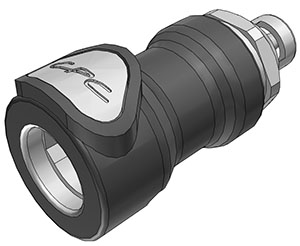 NS4D17002 - Kupplung PP mit Schlauchtülle 3,2 mm mit Absperrung, Non-Spill